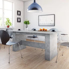 Eettafel van bewerkt hout in grijs Sonoma voor eenvoudig schoon en stijl - Betongrijs / 1 - Eettafels
