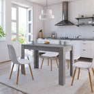 Eettafel van bewerkt hout met eenvoudig ontwerp en vochtige doek onderhouden - Betongrijs / 1 - Eettafels