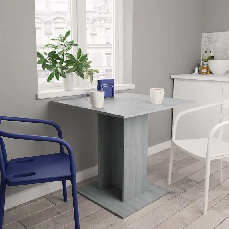 Eettafel van bewerkt hout met frisse minimalistische uitstraling - Grijs sonoma / 1 - Eettafels