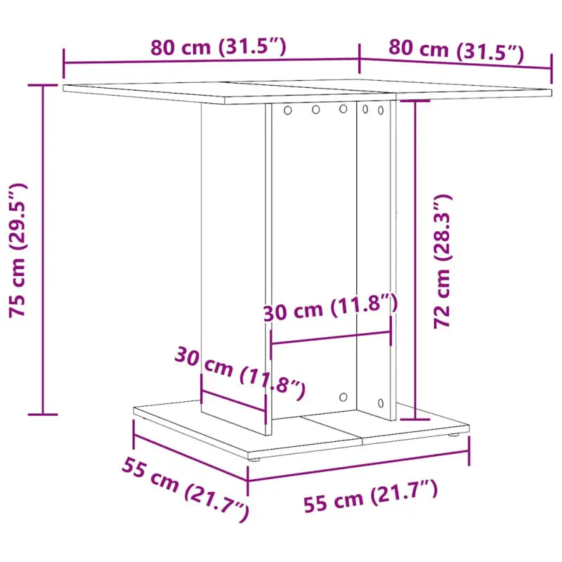 Eettafel van bewerkt hout met frisse minimalistische uitstraling - Eettafels