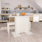Eettafel van bewerkt hout met frisse minimalistische uitstraling - Wit / 1 - Eettafels