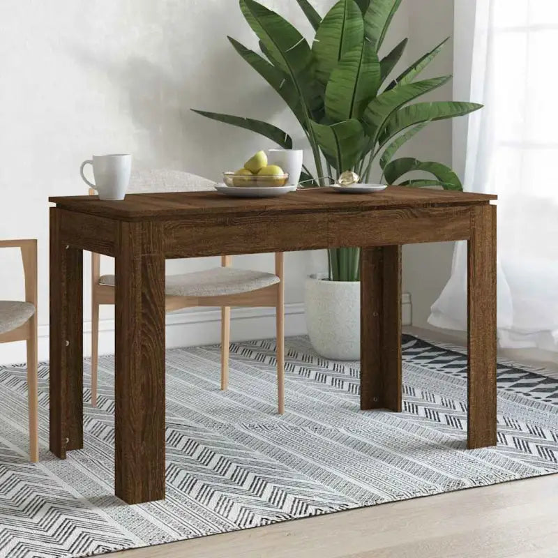 Eettafel van bewerkt hout voor elegante maaltijden in je woonkamer - bruin eikenkleur / 1 - Eettafels