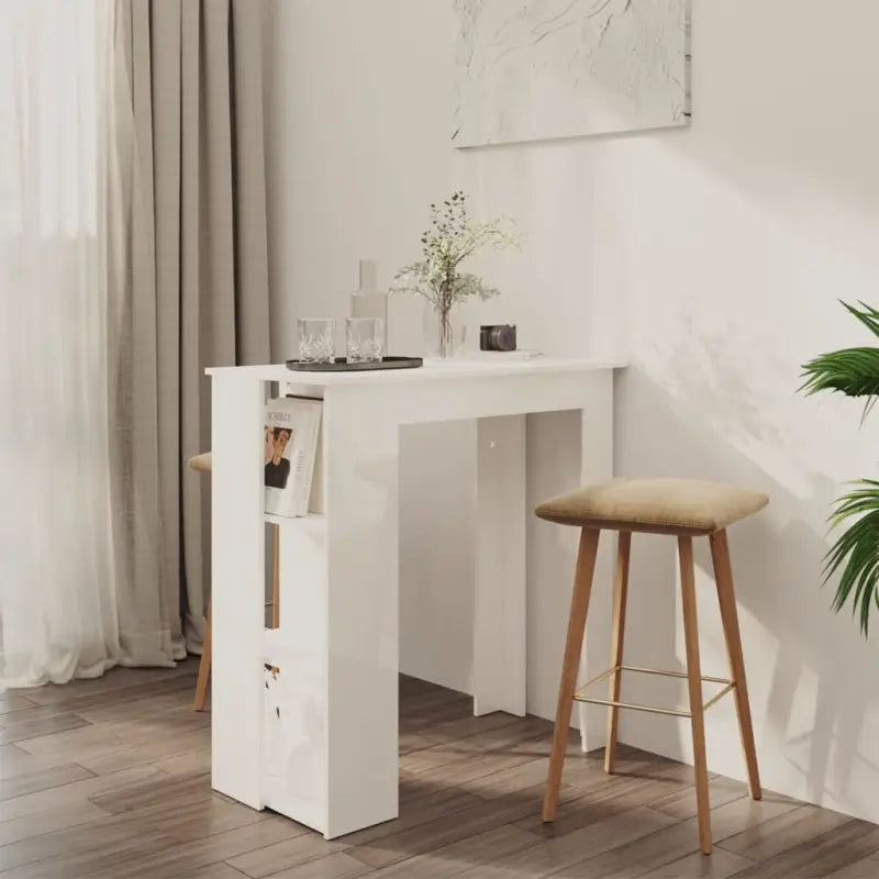 Eettafel van bewerkt hout voor kleine ruimtes met modern design - Hoogglans wit / 1 - Eettafels