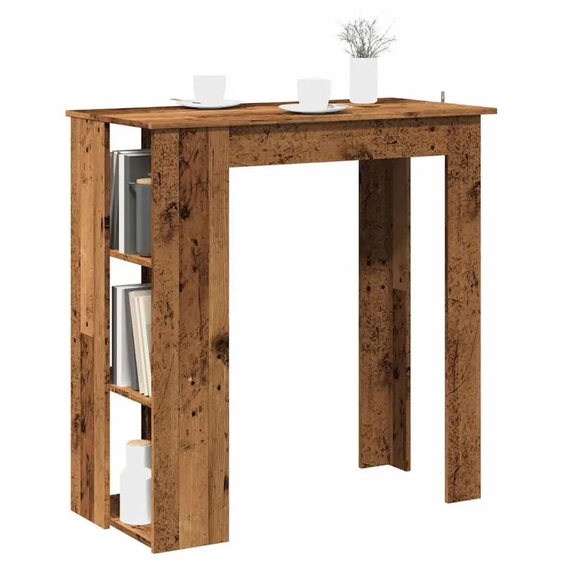 Eettafel van bewerkt hout voor kleine ruimtes met modern design - Oud hout / 1 - Eettafels