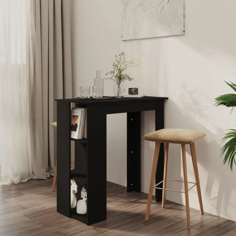 Eettafel van bewerkt hout voor kleine ruimtes met modern design - Zwart / 1 - Eettafels