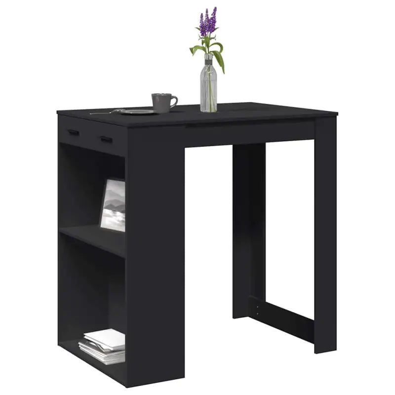 Eettafel van bewerkt hout voor stijl en duurzaamheid - Zwart / 1 - Eettafels