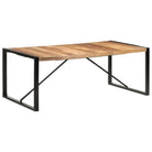 Eettafel van massief acaciahout in Industriële stijl - 200 x 100 x 75 cm / 1 - Eettafels