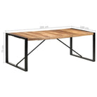 Eettafel van massief acaciahout in Industriële stijl - Eettafels