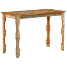 Eettafel van massief gerecycled hout met verschillende houtsoorten - 110 x 52 x 76 cm / 1 - Eettafels
