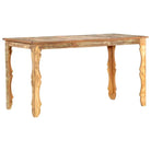 Eettafel van massief gerecycled hout met verschillende houtsoorten - Eettafels