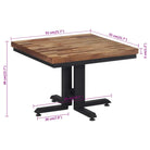 Eettafel van massief gerecycled teakhout met elegante uitstraling - Eettafels