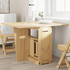 Eettafel van massief grenenhout en bewerkt hout voor duurzame maaltijden - Wasbruin / 1 - Eettafels