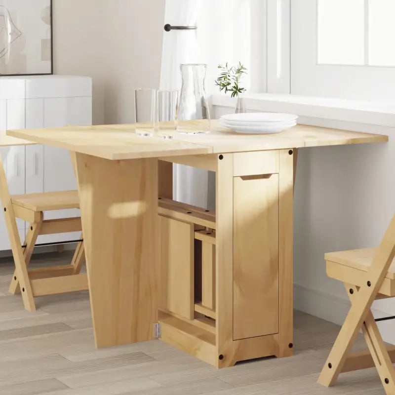 Eettafel van massief grenenhout en bewerkt hout voor duurzame maaltijden - Wasbruin / 1 - Eettafels