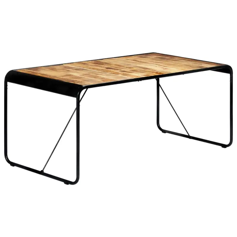 Eettafel van massief ruw mangohout met industriële charme - Bruin / 180 x 90 x 76 cm / 1 - Eettafels