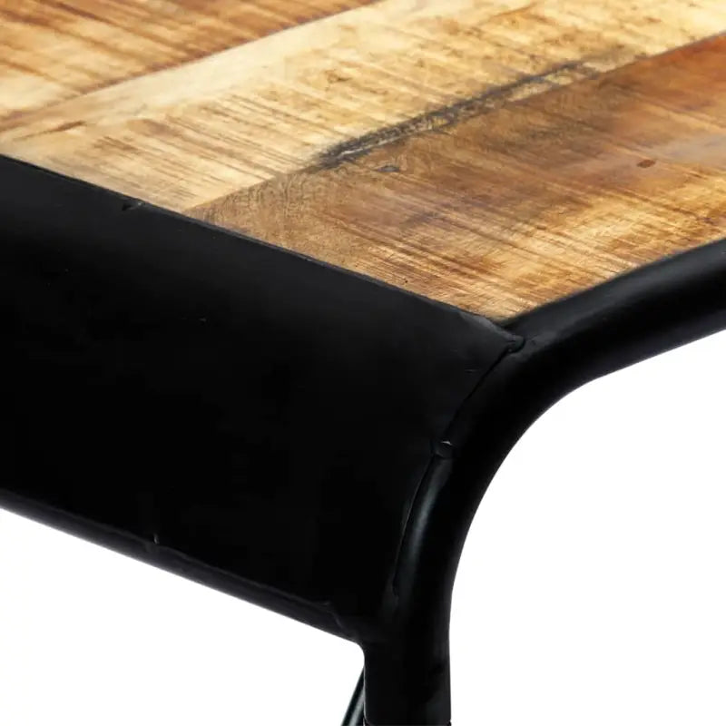 Eettafel van massief ruw mangohout met industriële charme - Eettafels
