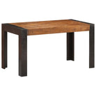 Eettafel van massief ruw mangohout voor een uniek meubelstuk - Donkerbruin / 140 x 70 x 76 cm / 1 - Eettafels