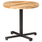 Eettafel van ruw mangohout met natuurlijke afwerking voor binnen en tuin - Ø 80 x 75 cm / 1 / Ruw mangohout - Eettafels