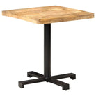 Eettafel van ruw mangohout met natuurlijke afwerking voor binnen en tuin - 70 x 70 x 75 cm / 1 / Ruw mangohout