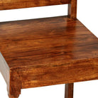 Eettafelstoelen set van 2 in massief acaciahout met honingkleurige afwerking - Eetkamerstoelen