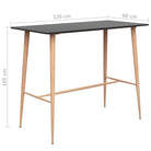 Eigentijdse bartafel met hout-look metalen poten en duurzaam tafelblad - Eettafels