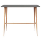 Eigentijdse bartafel met hout-look metalen poten en duurzaam tafelblad - Eettafels