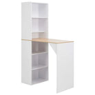 Eigentijdse bartafel voor kleine ruimtes en elegante keukens - Wit en bruin / 1 - Eettafels