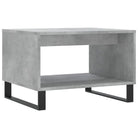 Eiken salontafel met ijzeren poten en bewerkt hout voor stijlvolle ruimtes - Betongrijs / 1 - Salontafels
