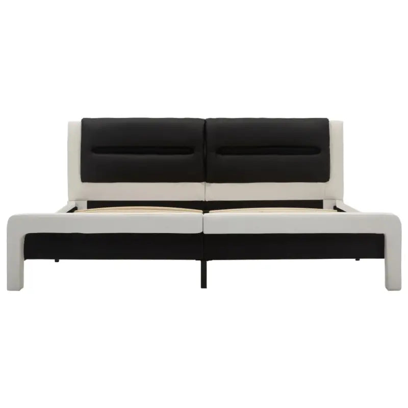 Elegant bedframe met comfortabel hoofdeinde en kleurrijke LED-verlichting - Wit / 180 x 200 cm - Bedden & bedframes