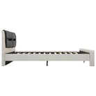 Elegant bedframe met comfortabel hoofdeinde en kleurrijke LED-verlichting - Wit / 180 x 200 cm - Bedden & bedframes