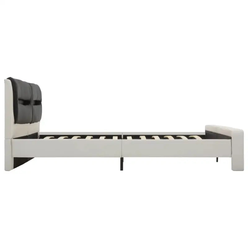 Elegant bedframe met comfortabel hoofdeinde en kleurrijke LED-verlichting - Wit / 180 x 200 cm - Bedden & bedframes