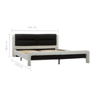 Elegant bedframe met comfortabel hoofdeinde en kleurrijke LED-verlichting - Wit / 180 x 200 cm - Bedden & bedframes