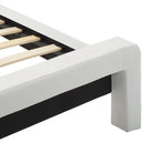 Elegant bedframe met comfortabel hoofdeinde en kleurrijke LED-verlichting - Wit / 180 x 200 cm - Bedden & bedframes