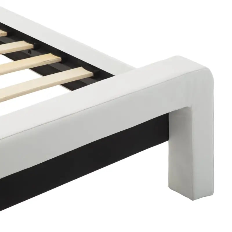 Elegant bedframe met comfortabel hoofdeinde en kleurrijke LED-verlichting - Wit / 180 x 200 cm - Bedden & bedframes