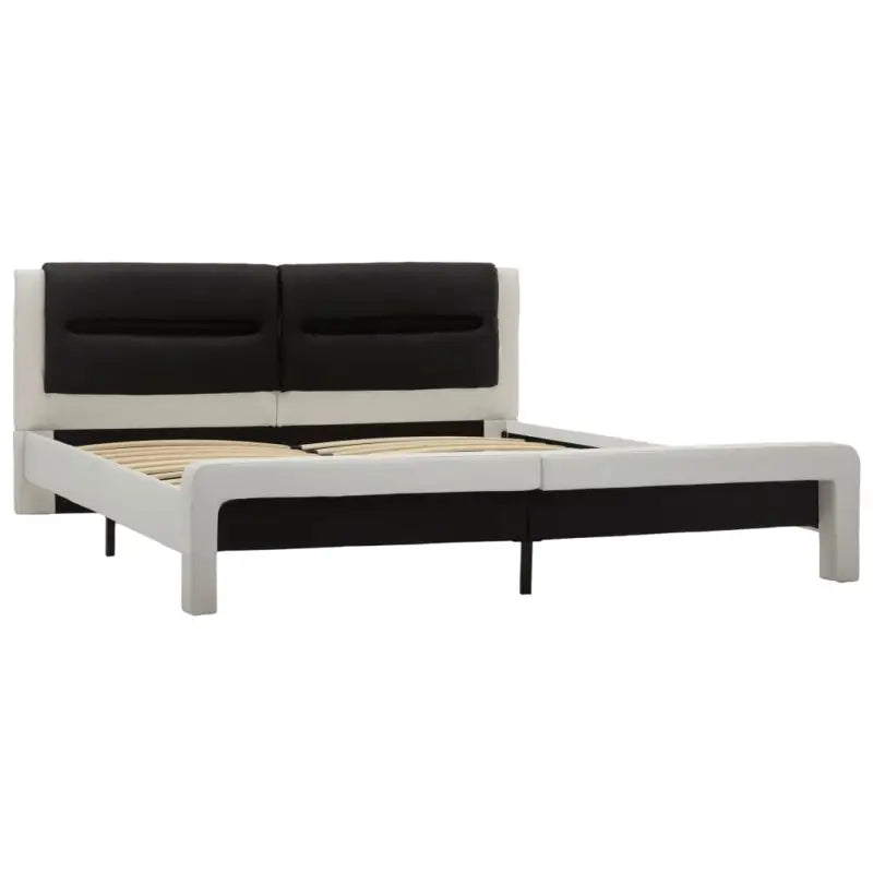 Elegant bedframe met comfortabel hoofdeinde en kleurrijke LED-verlichting - Wit / 180 x 200 cm - Bedden & bedframes