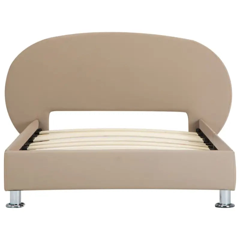 Elegant bedframe met gepoedercoat stalen frame voor een moderne slaapkamer - Cappuccino / 100 x 200 cm - Bedden &