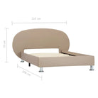 Elegant bedframe met gepoedercoat stalen frame voor een moderne slaapkamer - Cappuccino / 100 x 200 cm - Bedden &