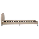 Elegant bedframe met gepoedercoat stalen frame voor een moderne slaapkamer - Cappuccino / 100 x 200 cm - Bedden &