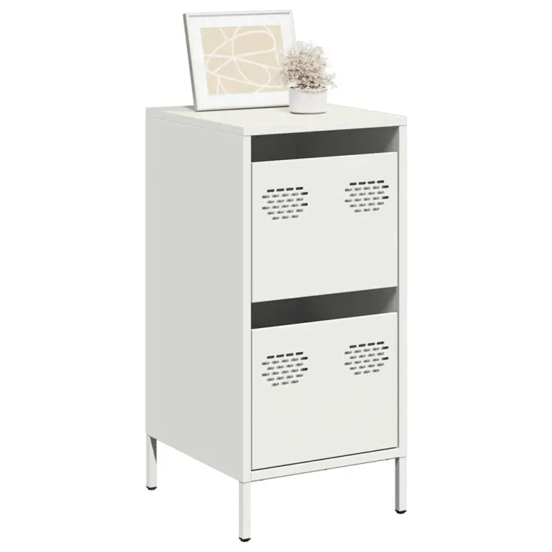 Elegant dressoir met robuust koudgewalst staal voor huis en kantoor - Wit / 1 - Dressoirs & buffetkasten