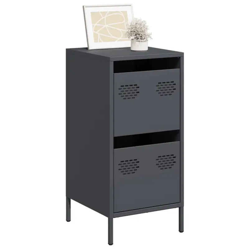 Elegant dressoir met robuust koudgewalst staal voor huis en kantoor - Antraciet / 1 - Dressoirs & buffetkasten