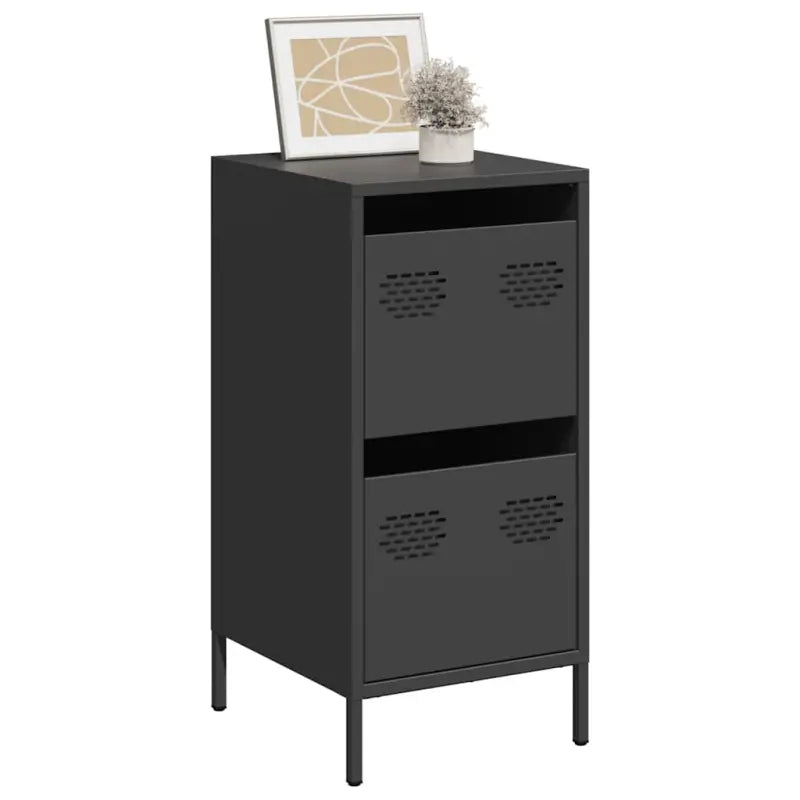 Elegant dressoir met robuust koudgewalst staal voor huis en kantoor - Zwart / 1 - Dressoirs & buffetkasten