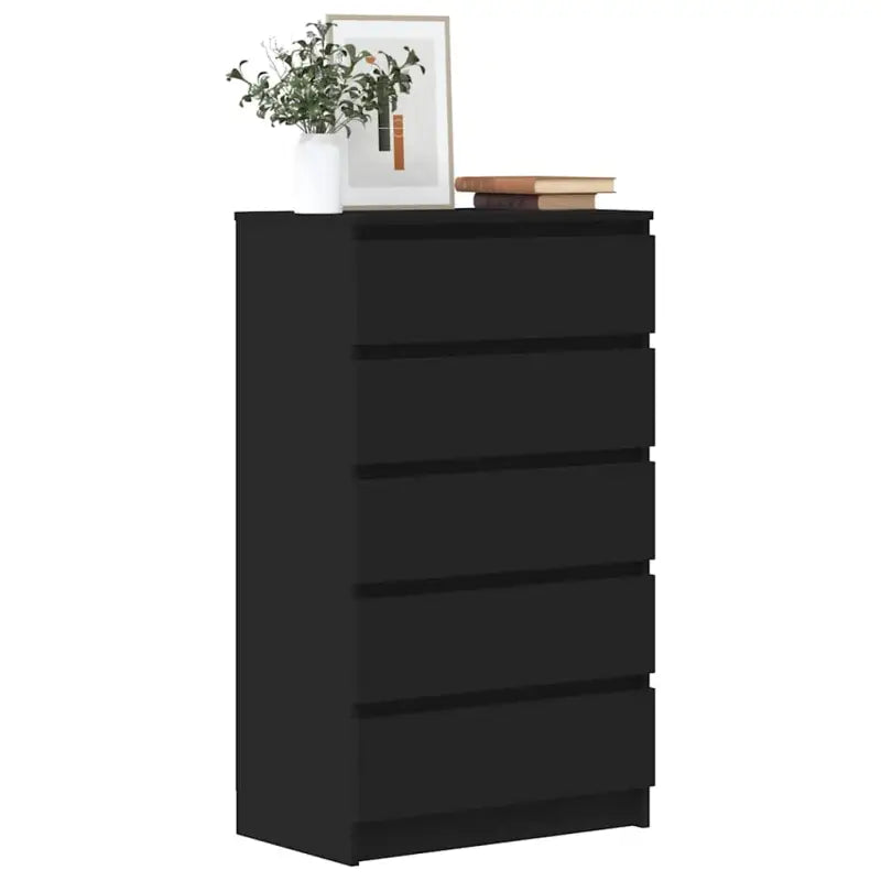 Elegant dressoir van bewerkt hout dat gemakkelijk schoon te maken - Zwart / 1 - Dressoirs & buffetkasten