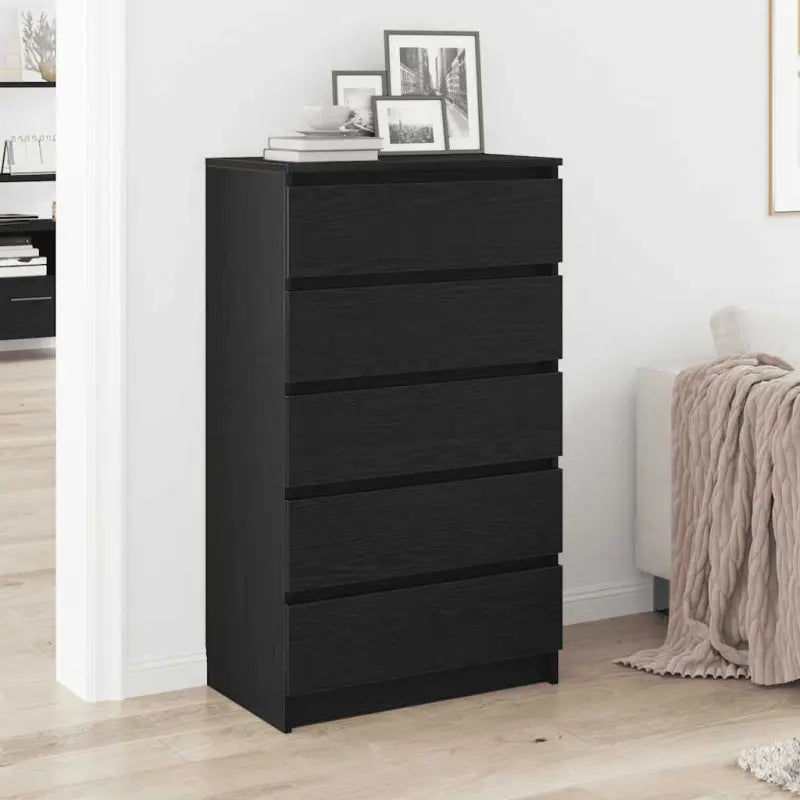 Elegant dressoir van bewerkt hout dat gemakkelijk schoon te maken - Zwart eiken / 1 - Dressoirs & buffetkasten