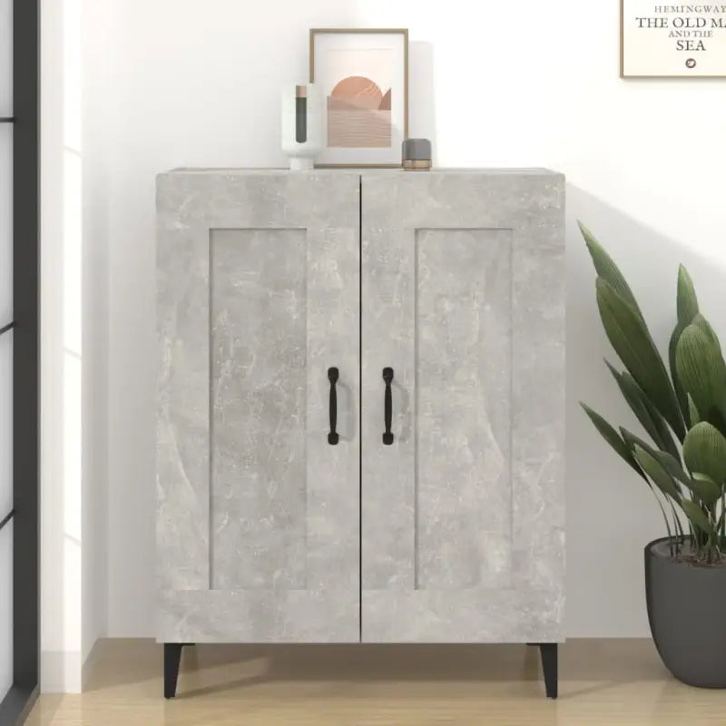 Elegant dressoir van bewerkt hout voor jouw woonkamer - Betongrijs / 1 - Dressoirs & buffetkasten
