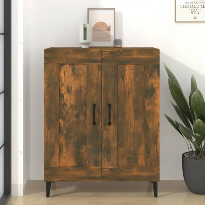 Elegant dressoir van bewerkt hout voor jouw woonkamer - Gerookt eiken / 1 - Dressoirs & buffetkasten