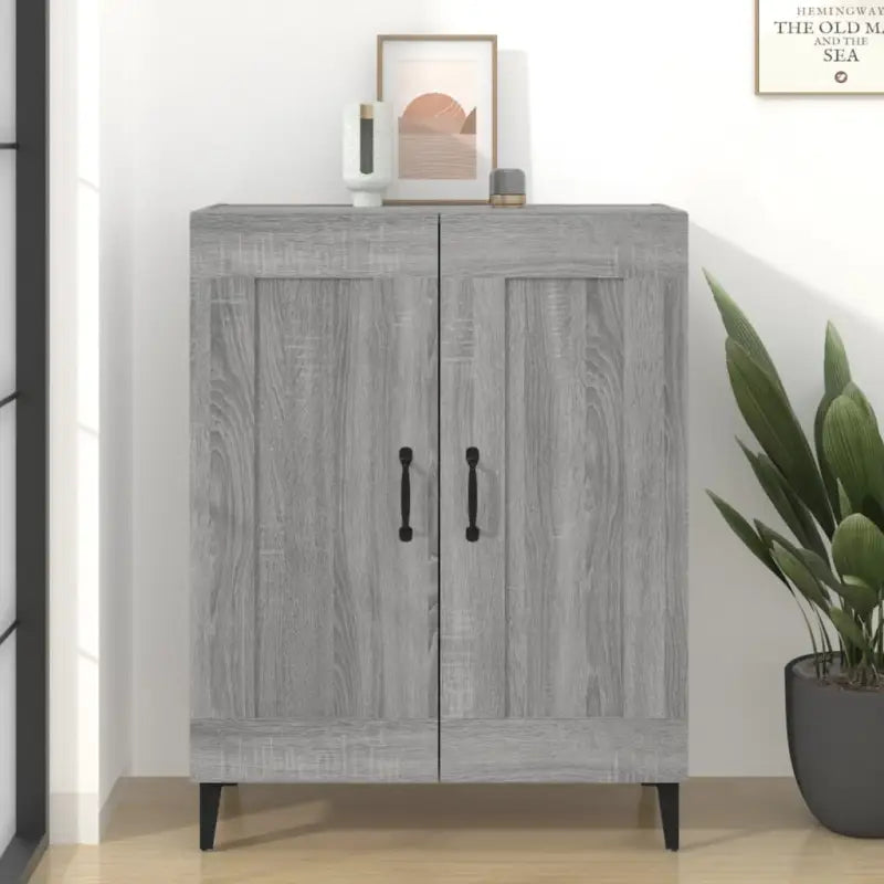 Elegant dressoir van bewerkt hout voor jouw woonkamer - Grijs sonoma / 1 - Dressoirs & buffetkasten