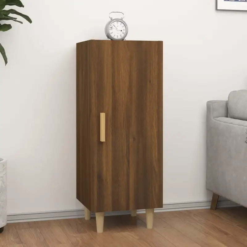 Elegant dressoir van bewerkt hout voor woonkamer en praktische opbergruimte - bruin eikenkleur / 1 - Dressoirs &