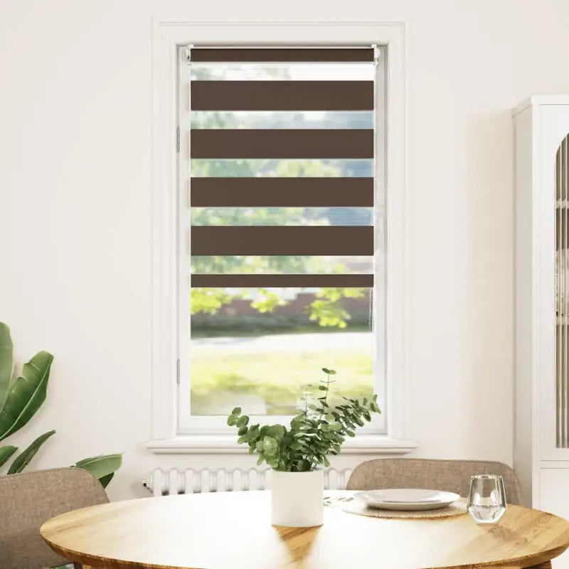 Elegant duo rolgordijn voor een moderne en stijlvolle woning - Bruin / 40 x 100 cm - Jaloezieën & rolgordijnen