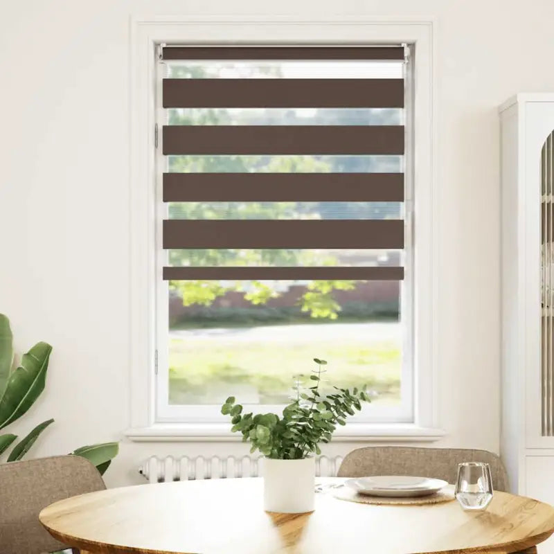 Elegant duo rolgordijn voor een moderne en stijlvolle woning - Bruin / 50 x 100 cm - Jaloezieën & rolgordijnen