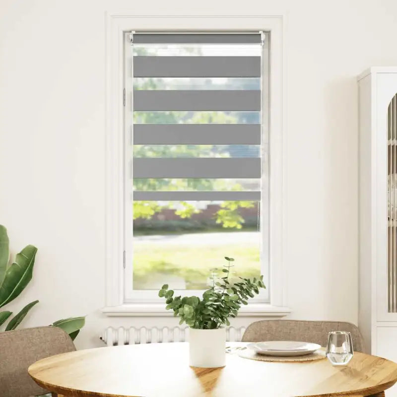 Elegant duo rolgordijn voor een moderne en stijlvolle woning - Grijs / 80 x 150 cm - Jaloezieën & rolgordijnen