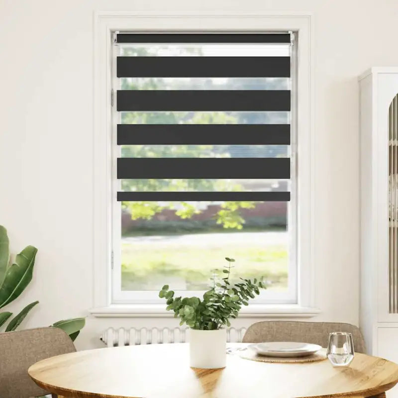 Elegant duo rolgordijn voor een moderne en stijlvolle woning - Zwart / 90 x 150 cm - Jaloezieën & rolgordijnen